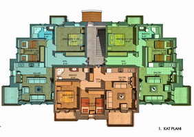 Toker Apt. 1. kat kesit